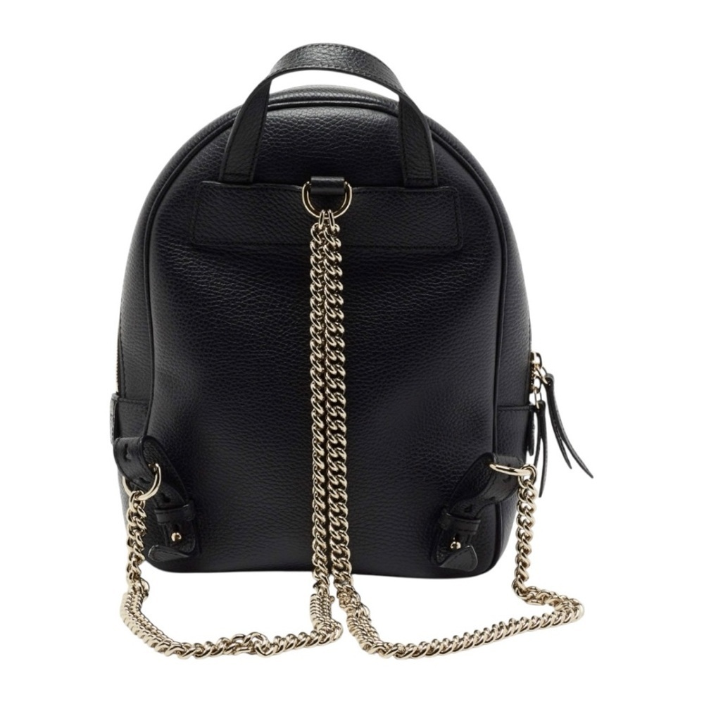 Gucci Black Leather Soho Chain Backpack – Vintage - Picture 3 of 10